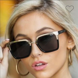 Quay Jaclyn Hill Upgrade Gold And Black Sunglasses